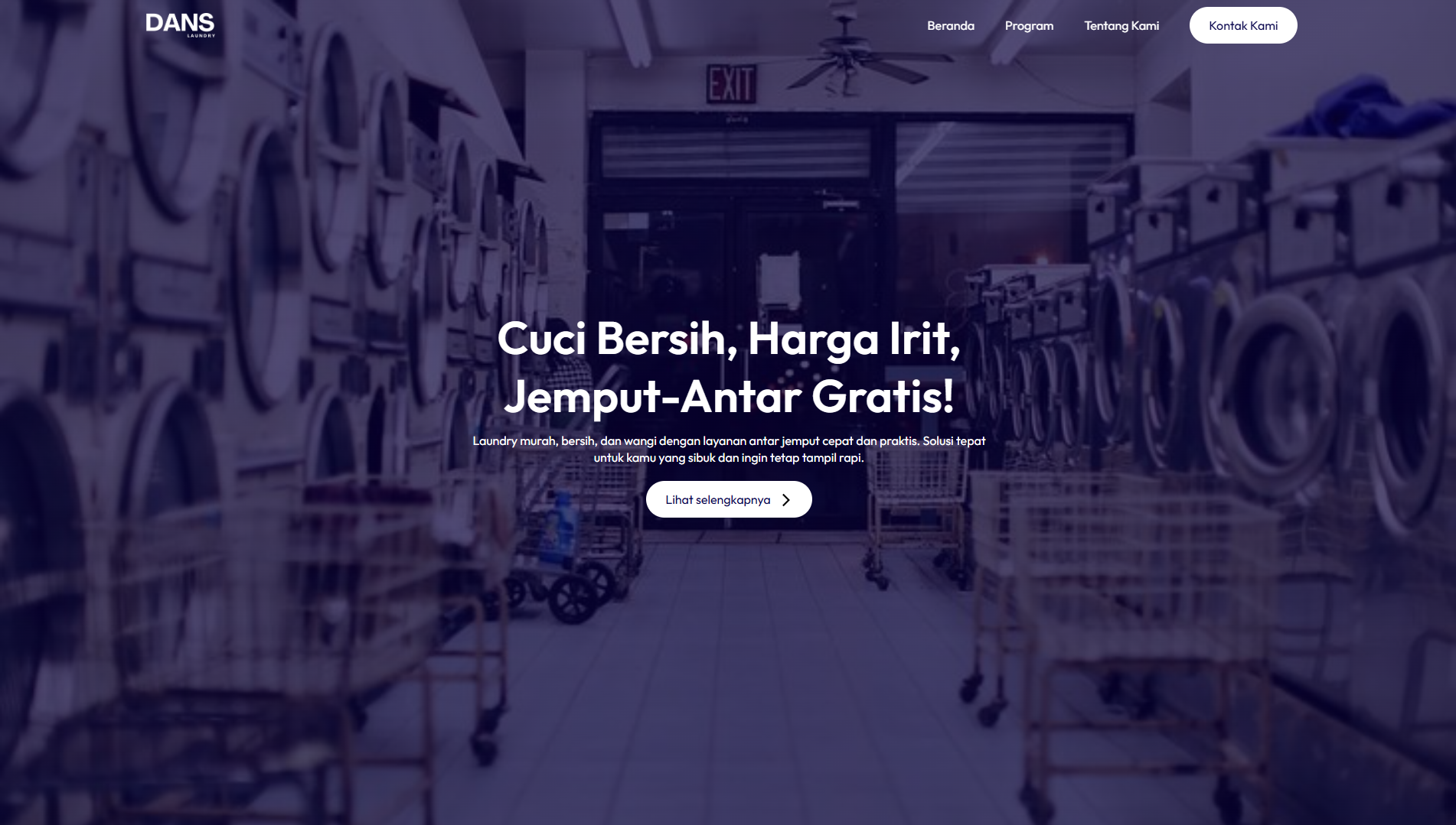 Dans Laundry Landing Page